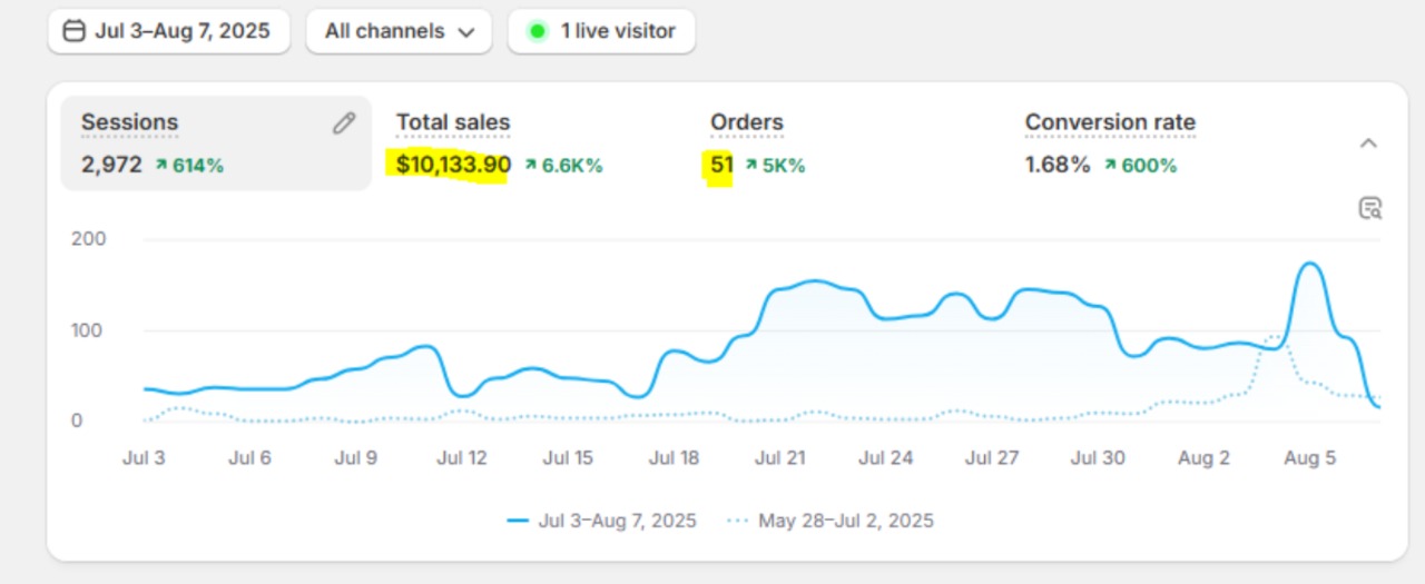 Additional Meta Ads Performance Results for Supplement Brand