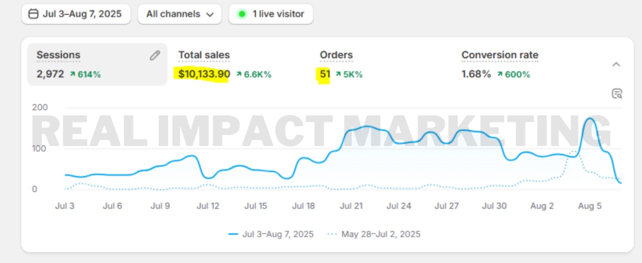 Additional Meta Ads Performance Results for Supplement Brand